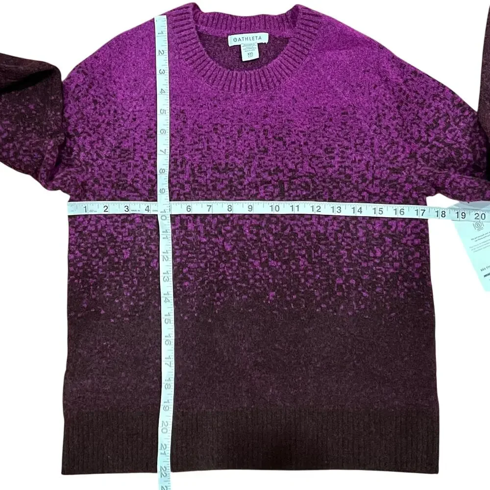 NWT NEW Athleta Hawthorn Textured Crew Wool Sweater